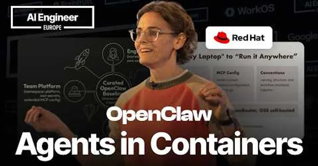 Lobster Trap: OpenClaw in Containers from Local to K8s and Back — Sally Ann O'Malley, Red Hat