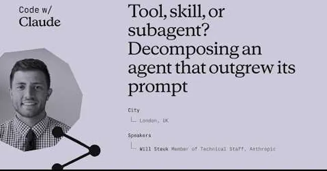 Tool, skill, or subagent? Decomposing an agent that outgrew its prompt