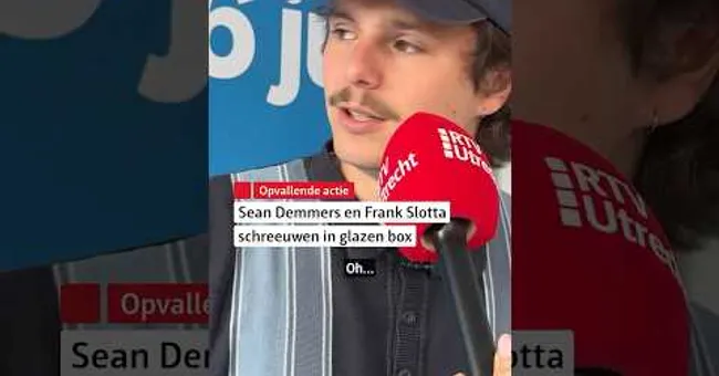 😱Sean Demmers en Frank Slotta schreeuwen in glazen box #shorts
