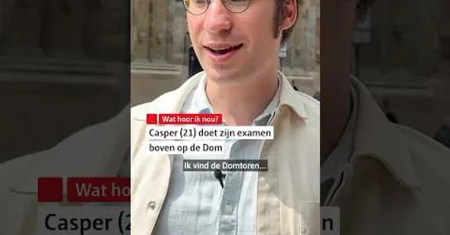 🔔🎶 Beiaardstudent studeert af vanuit de Domtoren: 'De hele stad hoort je' #shorts #utrecht