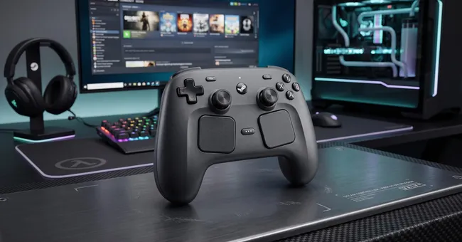 Steam Controller - elle rampe toute seule vers son chargeur