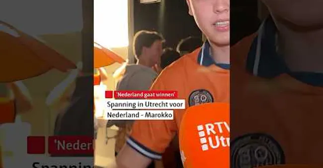 Spanning in Utrecht voor Nederland - Marokko #shorts