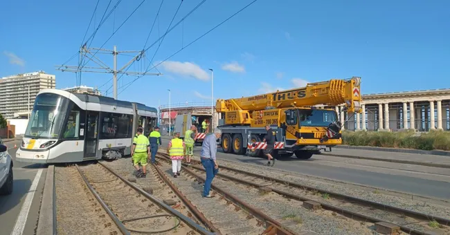 Tram ontspoord in Oostende: kusttramverkeer deels onderbroken