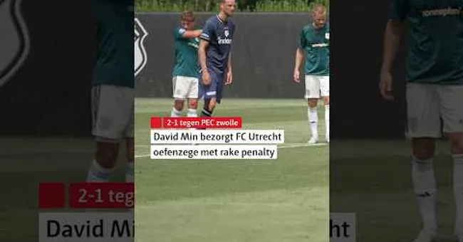 ⚽ David Min bezorgt FC Utrecht oefenzege met rake penalty #shorts