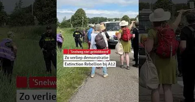 🚨 Zo verliep demonstratie Extinction Rebellion bij A12 #shorts